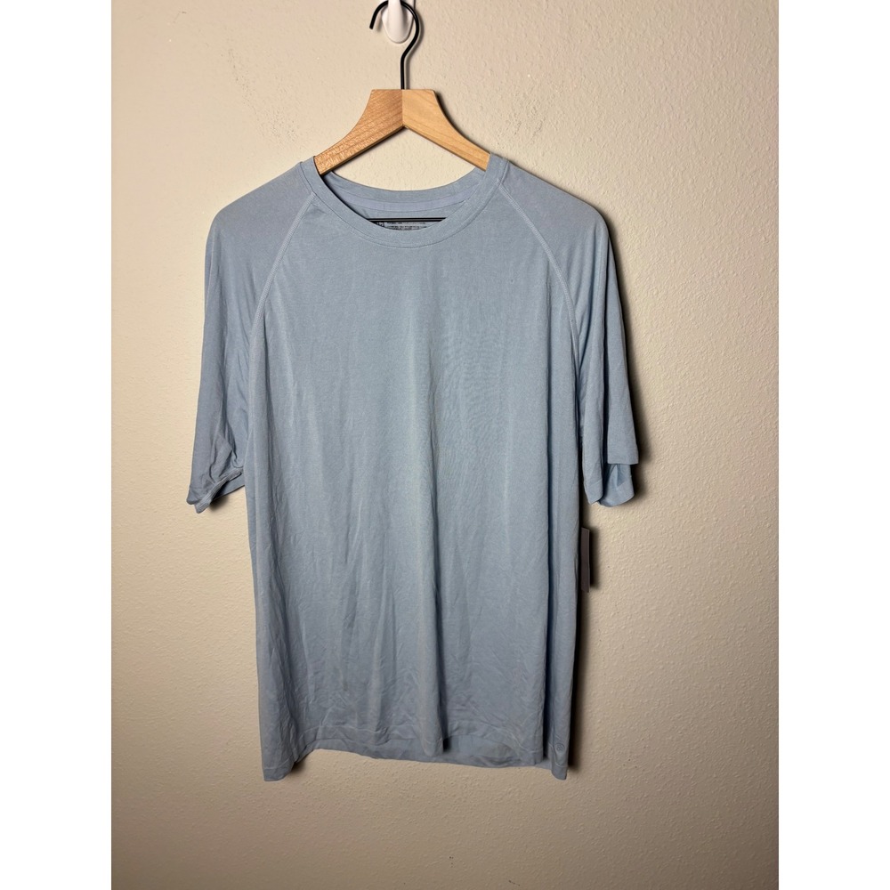 ☀️Zella Blue Fog Activewear Short Sleeve Raglan T-Shirt NR514162MN XL